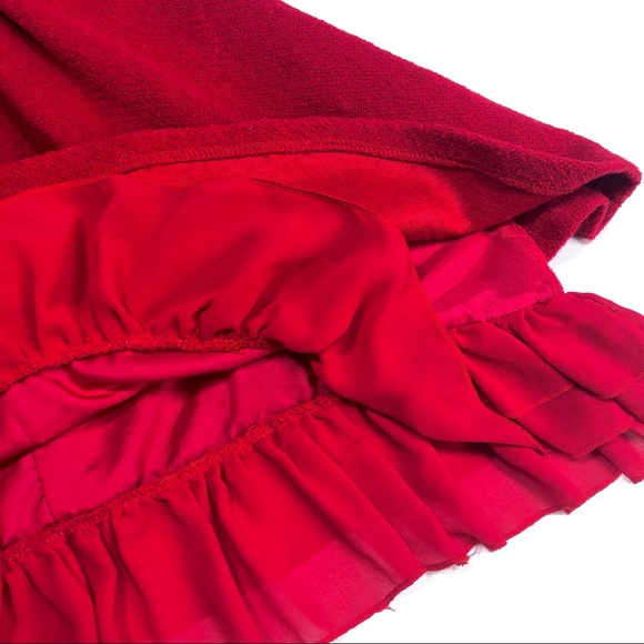 Boutique Wool blend Christmas dress with ruffles - Picture 6 of 8